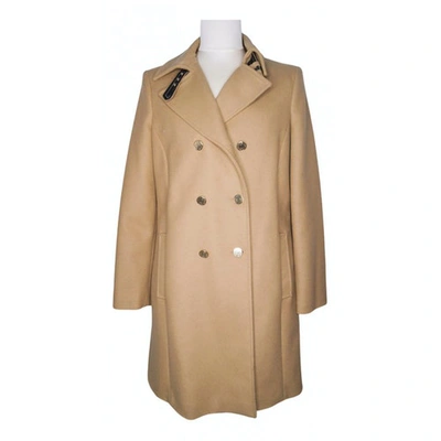 Pre-owned Armani Jeans Camel Wool Coat