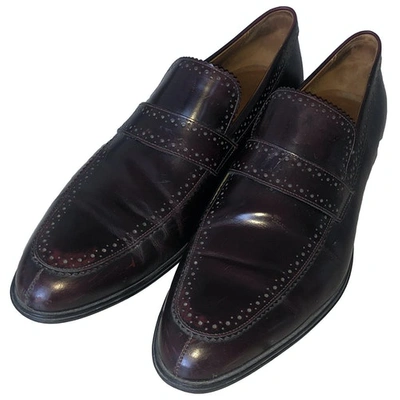 Pre-owned Bally Burgundy Patent Leather Flats