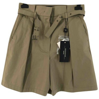 Pre-owned Max Mara Khaki Cotton Shorts