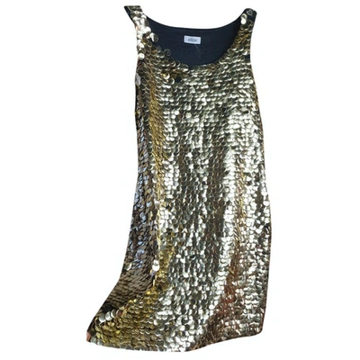 Pre-owned Moschino Glitter Mid-length Dress In Gold