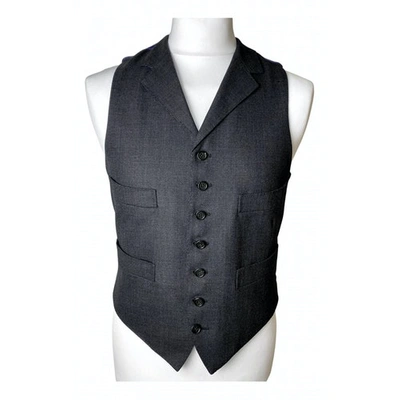 Pre-owned Etro Wool Vest In Anthracite