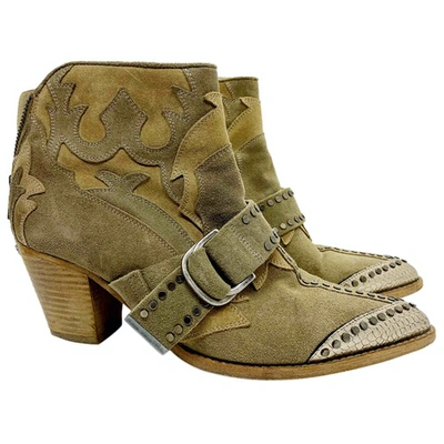 Pre-owned Zadig & Voltaire Beige Suede Ankle Boots