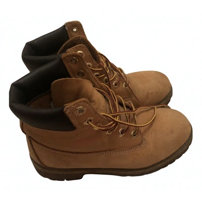 Pre-owned Timberland Camel Cloth Boots