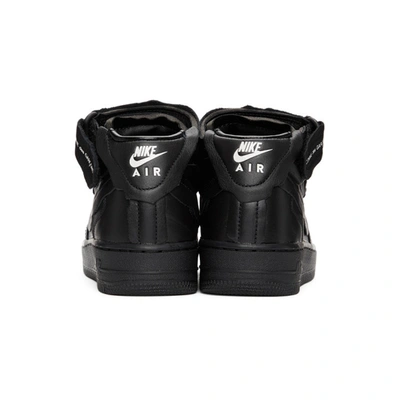 Shop Comme Des Garçons Black Nike Edition Air Force 1 Mid Sneakers In 1 Black