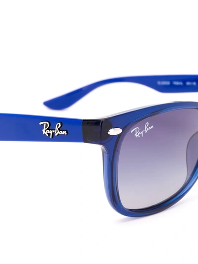 Shop Ray-ban Junior Square Frame Sunglasses In Blue
