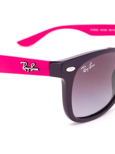 Ray-ban Junior Square Frame Sunglasses In Purple