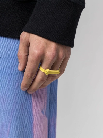 Shop Ambush New Zip Tie Two-finger Ring In Yellow