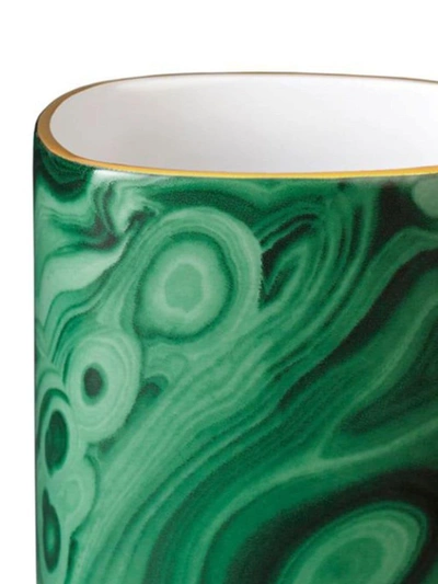 Shop L'objet Malachite Pencil Cup In Green