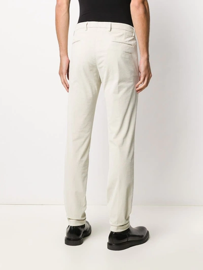 Shop Briglia 1949 Corduroy Straight-leg Trousers In White