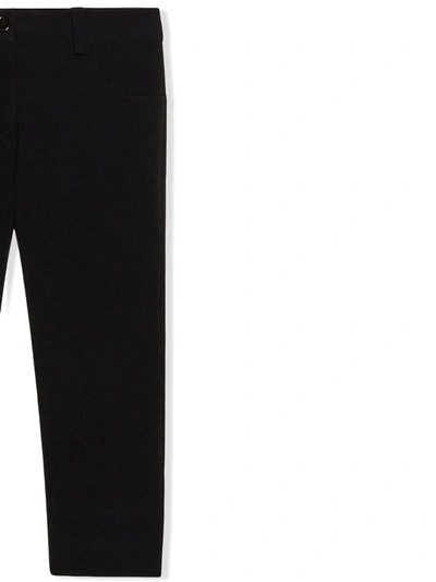 Shop Dolce & Gabbana Tapered Leg Trousers In Black