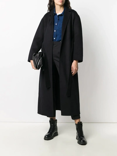 Shop Filippa K Alexa Belted Coat In Black