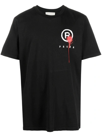 Shop Paura Ntf Logo Print T-shirt In Black