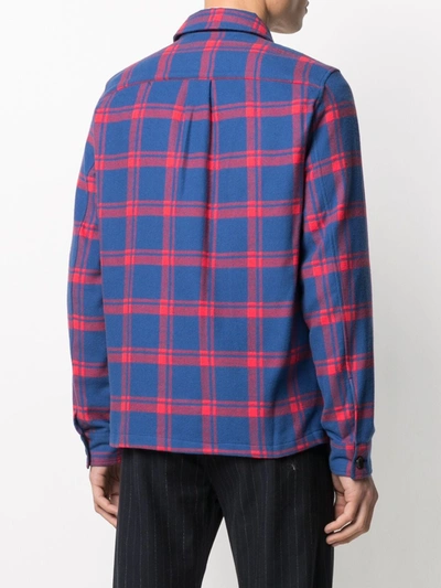 Shop Paul Smith Checked Shirt Jacket In Black