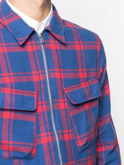 Shop Paul Smith Checked Shirt Jacket In Black