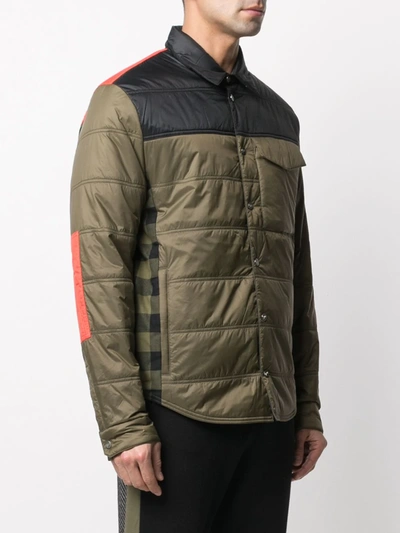 Shop Aztech Mountain Loge Peak Quilted Shirt Jacket In Green