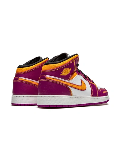 Shop Jordan Air  1 Mid “day Of The Dead” Sneakers In Purple