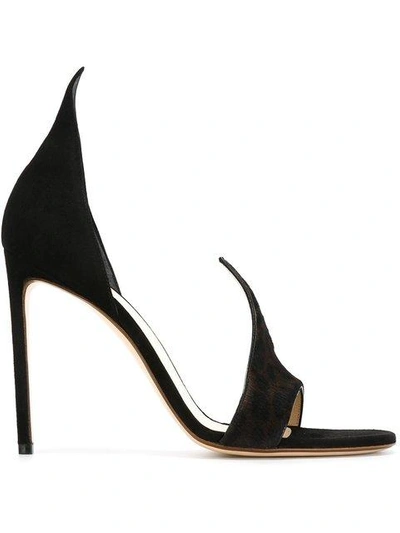 Shop Francesco Russo Slip-on Stiletto Sandals