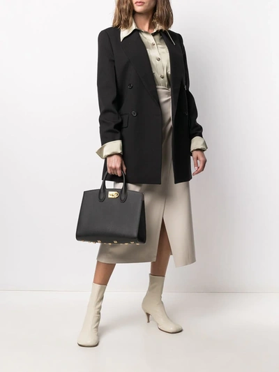 Ferragamo Small Studio Box Bag In Black