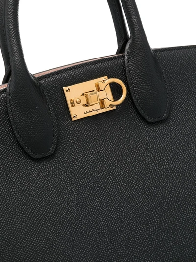 Ferragamo Small Studio Box Bag In Black