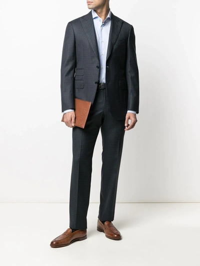 Xacus Long Sleeves Shirt In White In Blue
