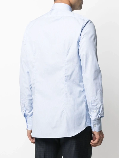 Xacus Long Sleeves Shirt In White In Blue