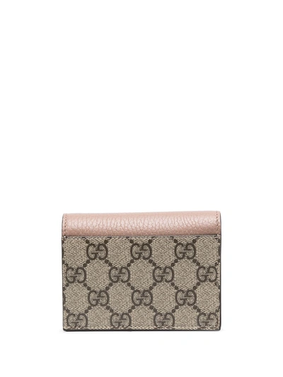 Shop Gucci Gg Motif Logo-plaque Wallet In Neutrals