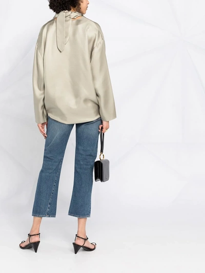 Totême Twisted Seam High-rise Straight-leg Organic-denim Jeans In Blue