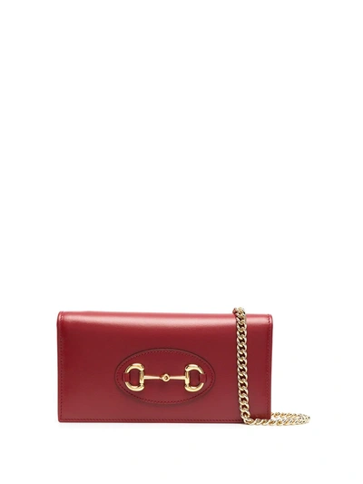 Shop Gucci 1955 Horsebit Crossbody Bag In Red