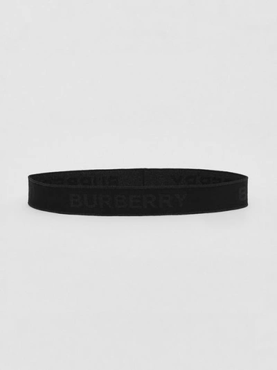 Shop Burberry Logo Jacquard Headband In Black
