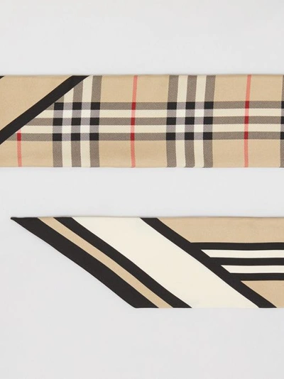 Burberry Check Archive Scarf In Archive Beige