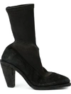 Guidi Chunky Heel Boots - Black In Black