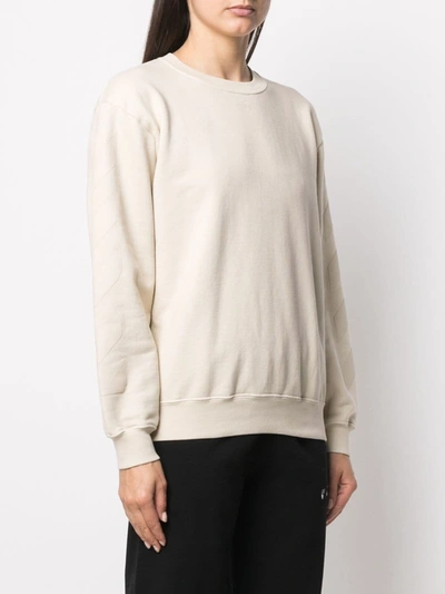 Shop Off-white Cotton Sweatshirt In Beige