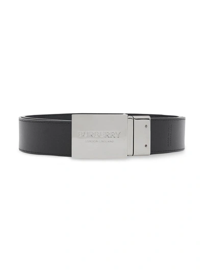 Shop Burberry Leather Belt In Black