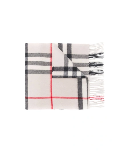 Shop Burberry Check Scarf In Beige