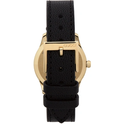 Shop Gucci Black And Gold G-timeless Bee Watch In 1000 Black