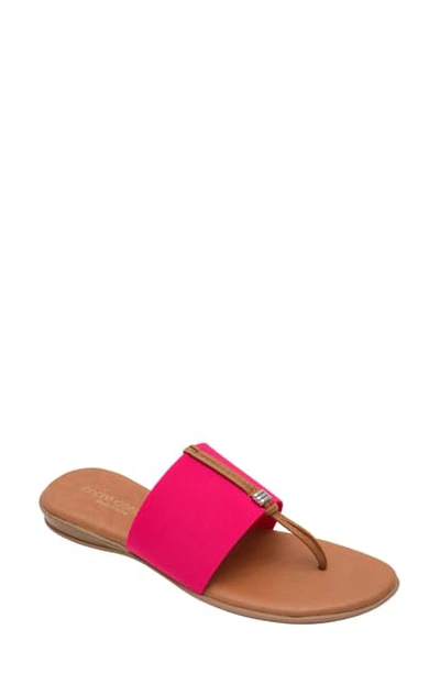 Shop Andre Assous Nice Sandal In Fuchsia Fabric