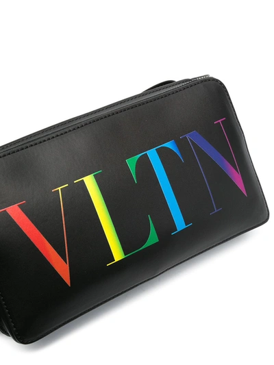 Shop Valentino Vltn-print Belt Bag In Black