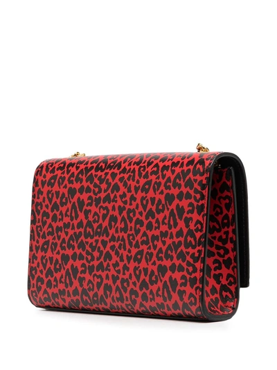 Saint Laurent Kate Leopard Print Clutch Bag in Black