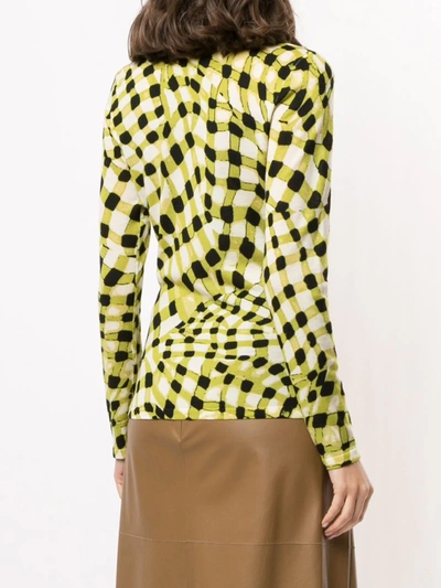 Shop Diane Von Furstenberg Brandy Merino Mock-neck Jumper In Multicolour