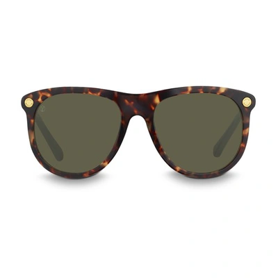 Shop Louis Vuitton Vertigo Sunglasses In Dark Tort