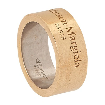 Shop Maison Margiela Ring In Yellow Gold