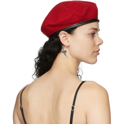 Shop Misbhv Red Monogram Beret