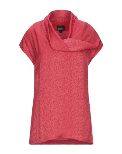 Shop Just Cavalli Woman Top Red Size 2 Viscose