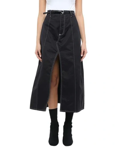 Shop Georgia Alice Woman Midi Skirt Black Size 8 Cotton