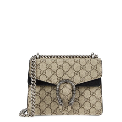 Gucci GG Supreme Monogram Mini Dionysus Shoulder Bag Taupe