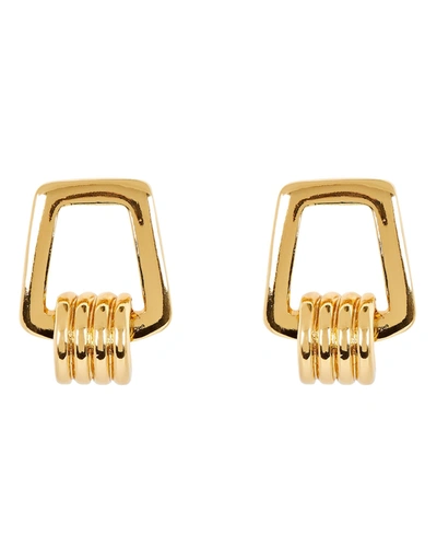 Shop Tohum Karo Twisted Square Earrings In Gold