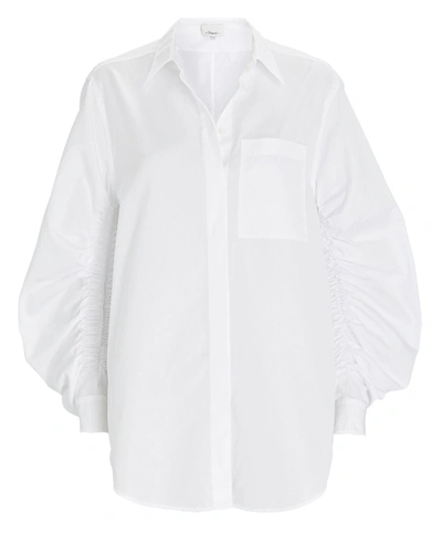 Shop 3.1 Phillip Lim / フィリップ リム Gathered Poplin Button-down Shirt In White