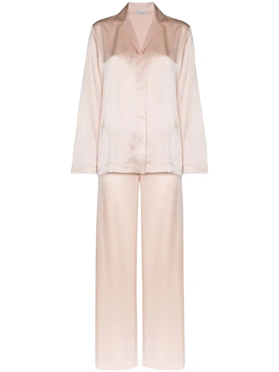 Shop La Perla Silk Pyjama Set In Pink