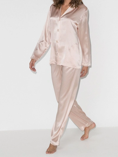 Shop La Perla Silk Pyjama Set In Pink