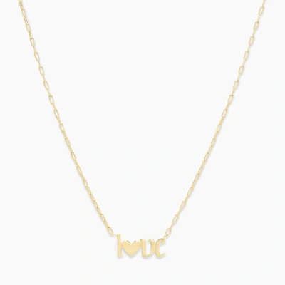 Shop Gorjana Love Necklace In Gold Plated Brass, Women's In Gold/love By